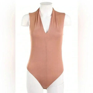 ❤️2/$30❤️[M]Zara Collection Nude  V Neck Bodysuits-NWOT